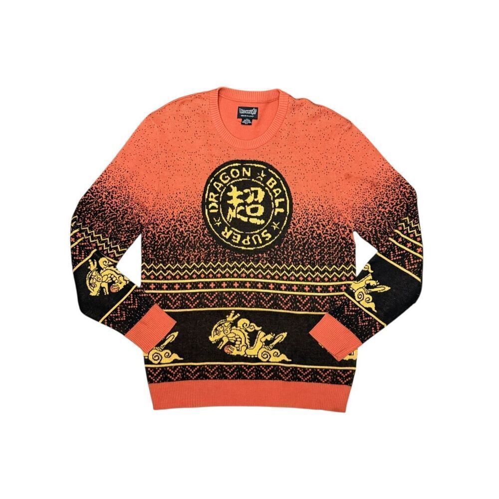 Dragon Ball Z Men’s Medium Knit Sweater Pullover Super Shenron Goku Anime‎